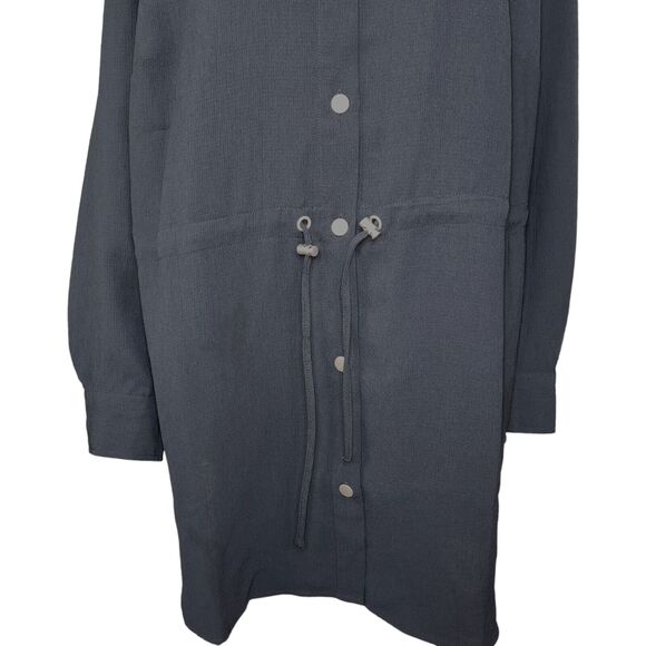 Girl With Curves Button Shirt Jacket with Adjustable Waist Black 2X NWOT - Picture 3 of 14